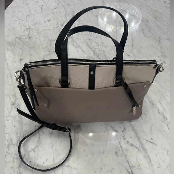 ❤️SOLD❤️ NEW Nine West Cashmere Grey Beige Black Shoulder Bag Crossbody Purse - Picture 5 of 13